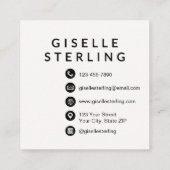 Carte De Visite Carré Real Estate Agent Mountain View Neutral (Dos)