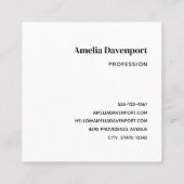 Carte De Visite Carré Red Christmas Baubles avec Holly Festive (Dos)