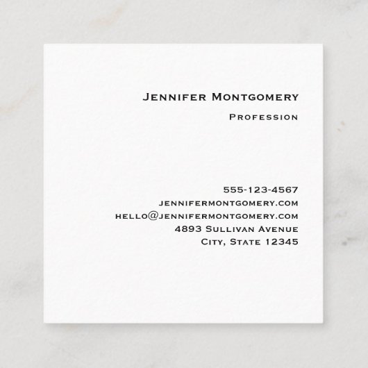 Carte De Visite Carré Red Hearts Whimsical Love Motif (Dos)