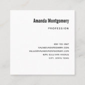 Carte De Visite Carré Red Hearts Whimsical Love Motif (Dos)