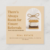 Carte De Visite Carré Référencement immobilier, We Love S’more Referals (Devant)