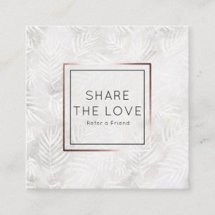 Carte De Visite Carré Référez-vous un salon de référence de palmette
