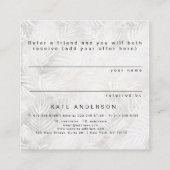 Carte De Visite Carré Référez-vous un salon de référence de palmettes (Dos)