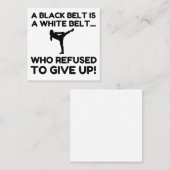 CARTE DE VISITE CARRÉ REFUS DE CEINTURE NOIRE (Devant / Derrière)