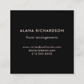 Carte De Visite Carré Regard de marbre rose avec le noir (Dos)