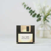 Carte De Visite Carré Regard drôle frais de disque souple (Debout devant)