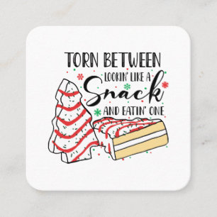 Carte De Visite Carré Regardant comme une collation