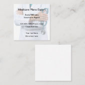 Carte De Visite Carré Régime d'assurance-maladie Expert en assurance-mal (Devant / Derrière)