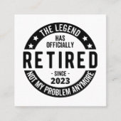 Carte De Visite Carré régime de retraite (Devant)