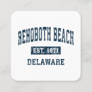 Carte De Visite Carré Rehoboth Beach Delaware DE Conception de Sport Vin