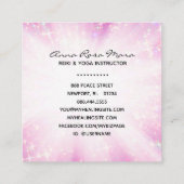 Carte De Visite Carré *~* Reiki Energy Healing Rays Parties scintillant  (Dos)