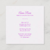 Carte De Visite Carré ~ Reiki Healing Hands Rays Light Worker Massage (Dos)