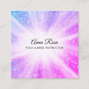 Carte De Visite Carré *~* Reiki Massage énergie Rayons de guérison
