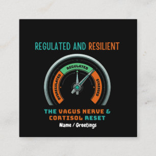 Carte De Visite Carré Réinitialisation du cortisol du nerf vague régulé