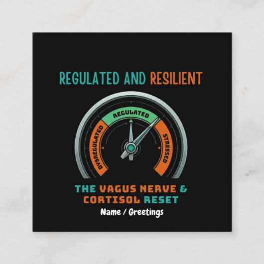 Carte De Visite Carré Réinitialisation du cortisol du nerf vague régulé  (Devant)