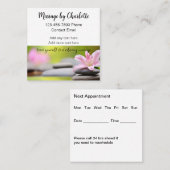 Carte De Visite Carré Rendez-vous de massothérapeute tendance (Devant / Derrière)