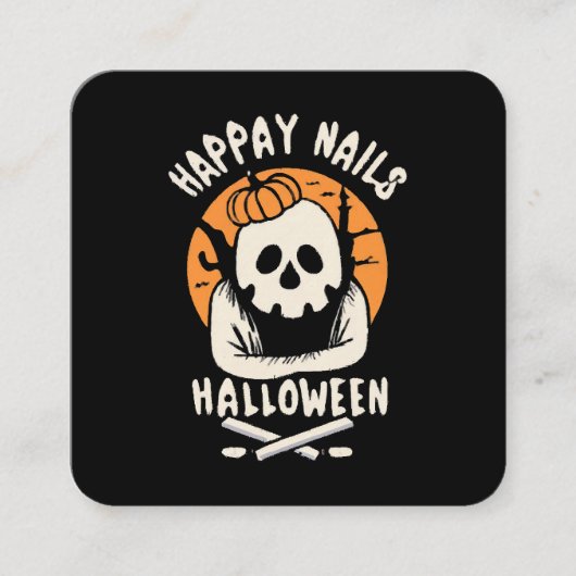 Carte De Visite Carré Rendre les ongles Bootiful Halloween (Devant)