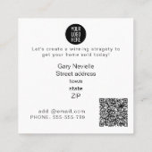 Carte De Visite Carré renvoi de la vache agricole vente vente (Dos)