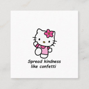 Carte De Visite Carré Répandre la gentillesse comme des confettis