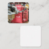 Carte De Visite Carré Réparation des petits moteurs (Devant / Derrière)