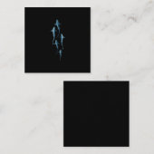 Carte De Visite Carré Requin - Baignade Requins mignonne Drôle Cadeau (Devant / Derrière)