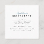 Carte De Visite Carré Restaurant Lighthouse (Dos)