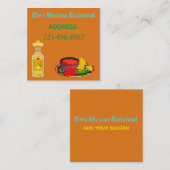 Carte De Visite Carré Restaurant mexicain (Devant / Derrière)