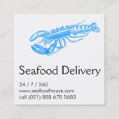 Carte De Visite Carré Restaurants Für (Dos)