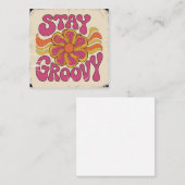 Carte De Visite Carré Restez Groovy (Devant / Derrière)