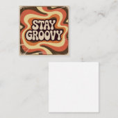 Carte De Visite Carré Restez Groovy (Devant / Derrière)