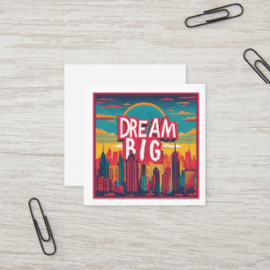 Carte De Visite Carré Restez inspiré - Motivation et mise à niveau