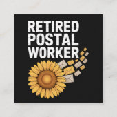 Carte De Visite Carré Retired Postal Worker (Dos)