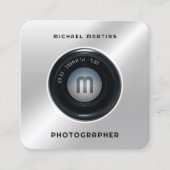 Carte De Visite Carré Retirer les regards de la caméra photo (Devant)