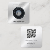 Carte De Visite Carré Retirer les regards de la caméra photo (Devant / Derrière)