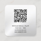 Carte De Visite Carré Retirer les regards de la caméra photo (Dos)