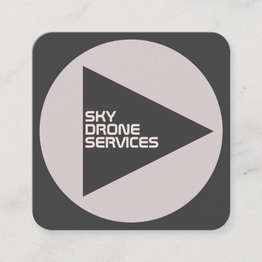 Carte De Visite Carré Retouche grise de couverture d'inspiration technol (Devant)