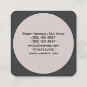Carte De Visite Carré Retouche grise de couverture d'inspiration technol (Dos)