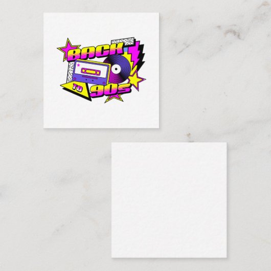Carte De Visite Carré Retour aux années 90 (1) (Devant / Derrière)