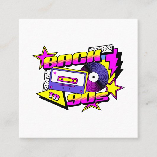 Carte De Visite Carré Retour aux années 90 (1) (Devant)