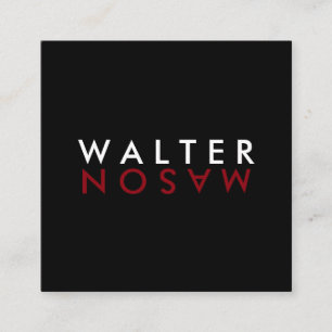 Carte De Visite Carré Retourner lettre