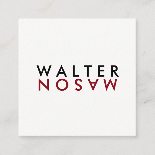 Carte De Visite Carré Retourner lettre (Devant)