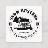 Carte De Visite Carré Retrait de neige entreprise Ajouter votre logo per (Devant)