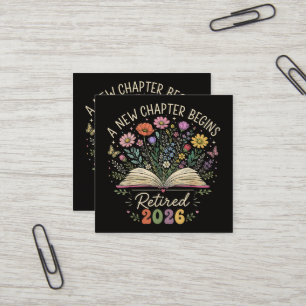 Carte De Visite Carré Retraité 2026 Un Nouveau Chapitre Commence La Retr