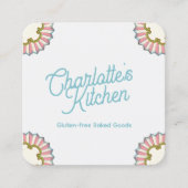 Carte De Visite Carré Retro Baker (Devant)