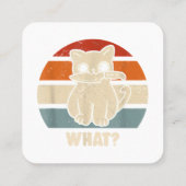 Carte De Visite Carré Rétro Ce Chat Couteau Meow Kitty Funny Chats Maman (Dos)