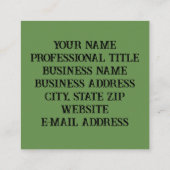 carte de visite carré rétro cherry (Dos)