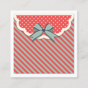 Carte De Visite Carré Retro Gift Noël Fête de Noël Bon de boisson gratui
