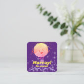 Carte De Visite Carré Retro mignon saut scribble fil crochet crochets bu (Debout devant)