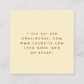 Carte De Visite Carré Retro Seventies Seventies Rainbow Stripes 1970 196 (Dos)