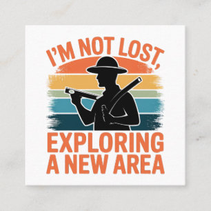 Carte De Visite Carré Retro Vintage Design drôle dire Surveyor cadeau